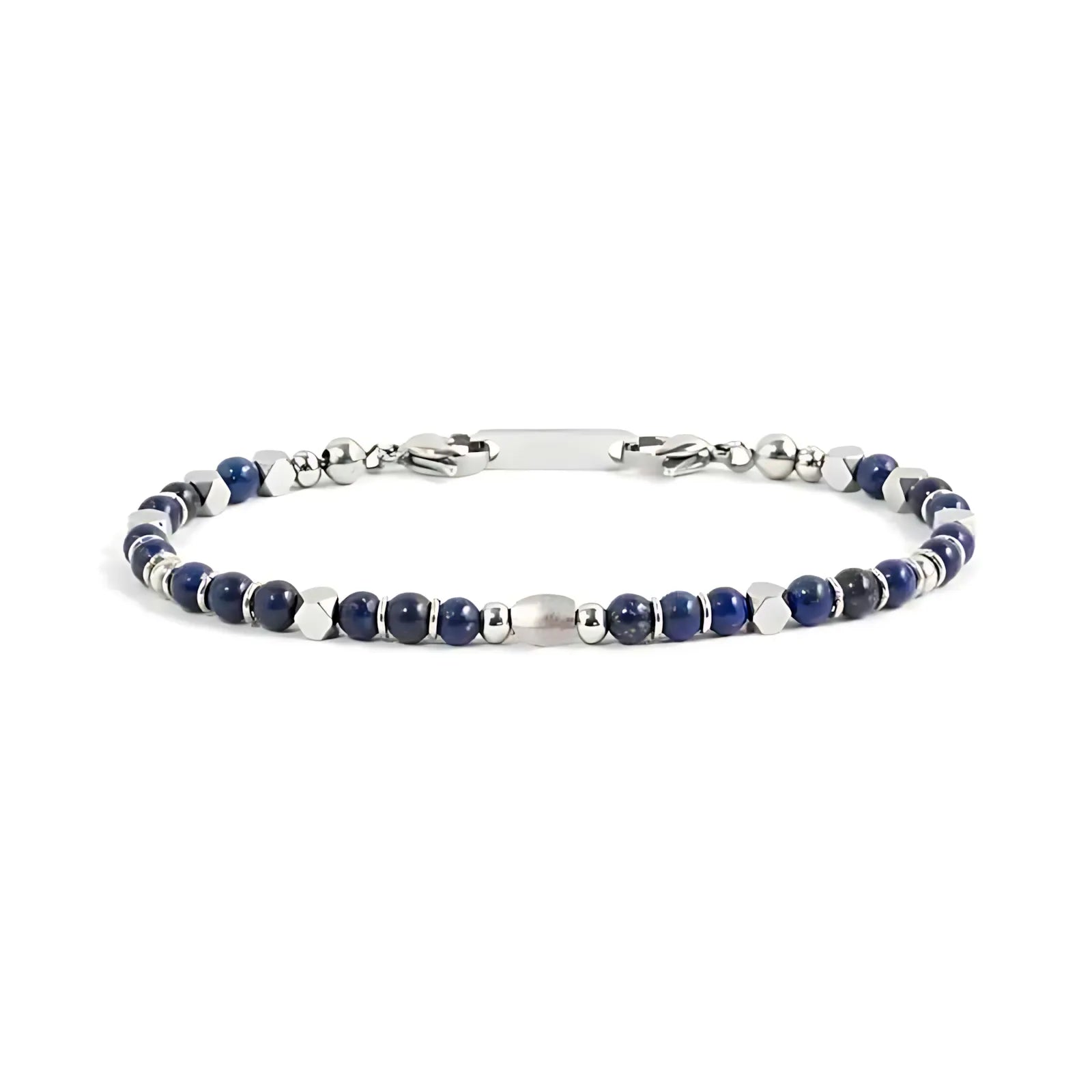 Natural Stone & Stainless Steel Beaded Bracelet Collection – Kyanite2 | Metta Jewelry