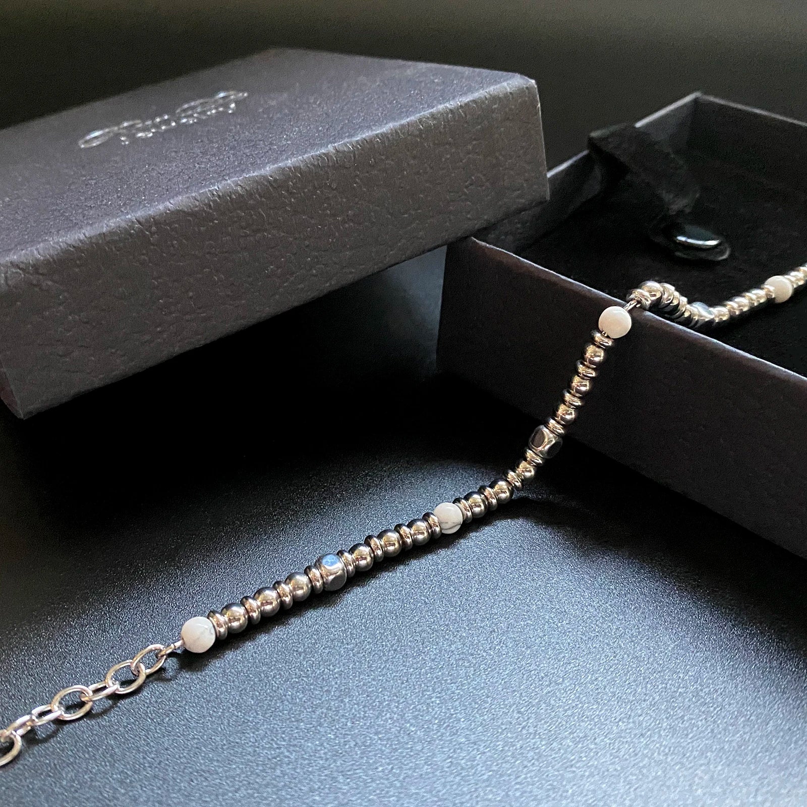 Stainless Steel & Natural Stone Bead Bracelet Collection – Modern Minimal Style – | Metta Jewelry